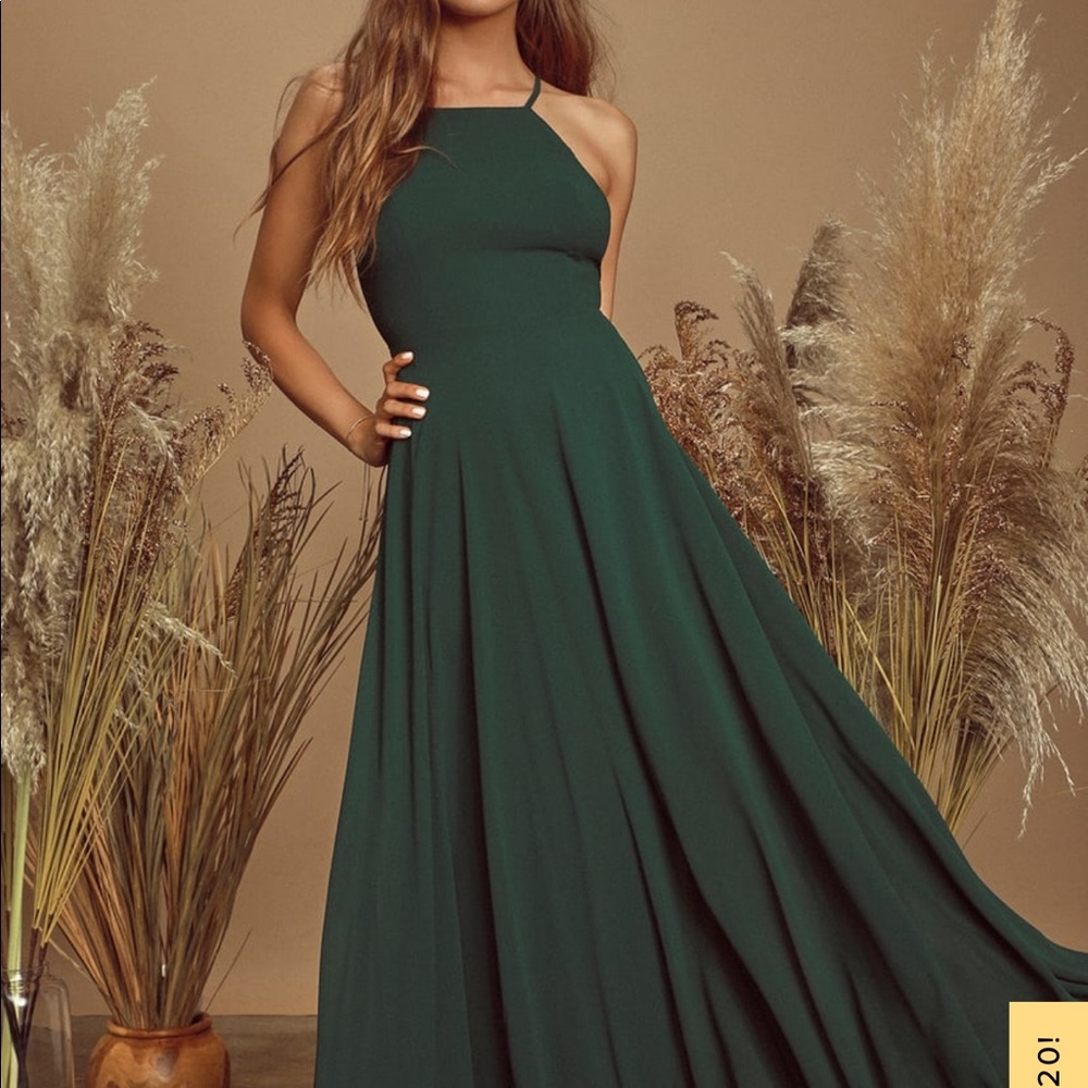 Mythical Kind of Love Dark Green Maxi Dress